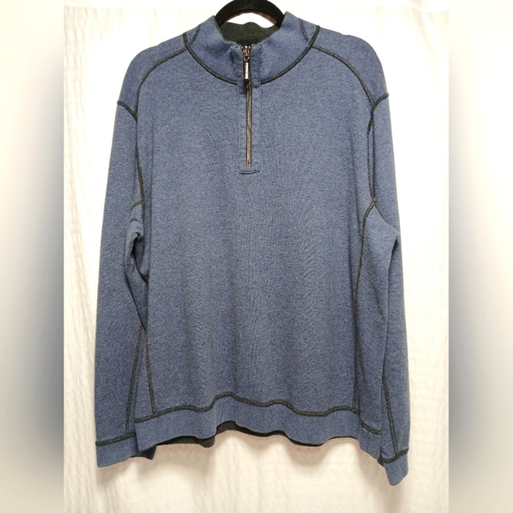 Tommy Bahama Reversible 1/4 Zip Pull Over Sweatshirt. Size Men's XL - Picture 1 of 6